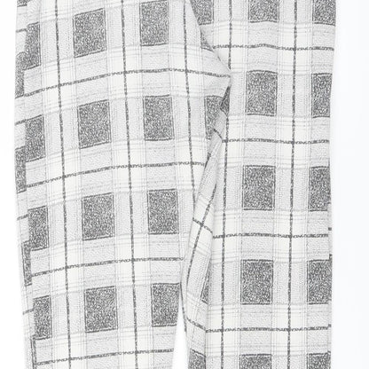 edge Womens Grey Check  Carrot Trousers Size 10 L28 in