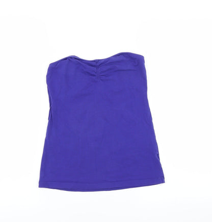 Primark Womens Blue   Basic T-Shirt Size 12  - Boob Tube