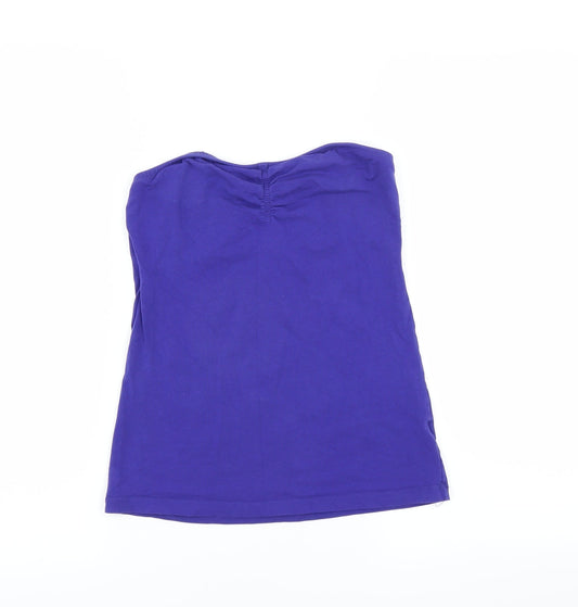 Primark Womens Blue   Basic T-Shirt Size 12  - Boob Tube