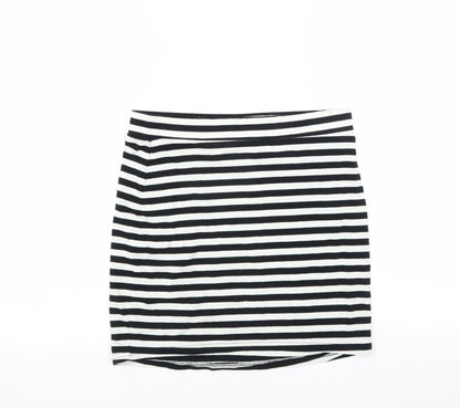 Divided by H&M Womens Black Striped  Mini Skirt Size S