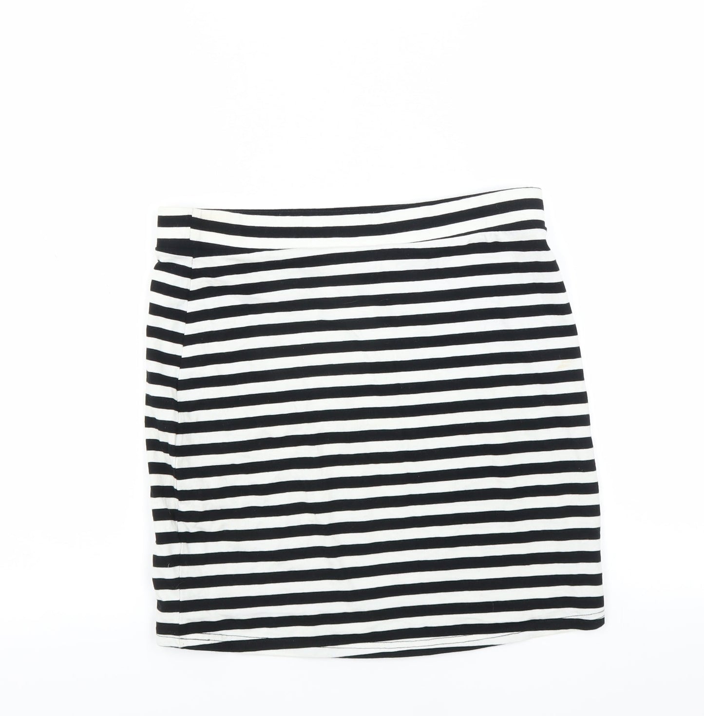 Divided by H&M Womens Black Striped  Mini Skirt Size S