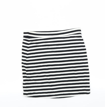Divided by H&M Womens Black Striped  Mini Skirt Size S