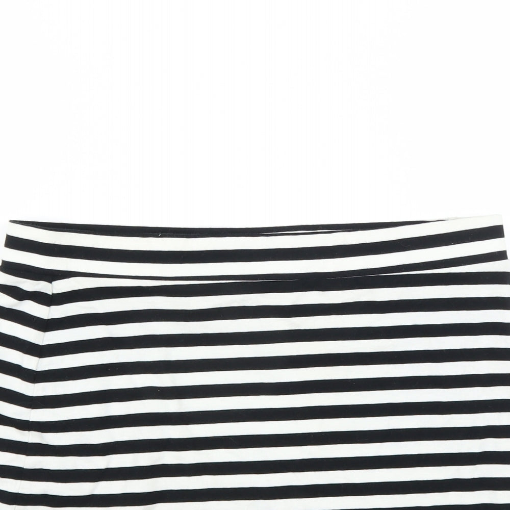 Divided by H&M Womens Black Striped  Mini Skirt Size S
