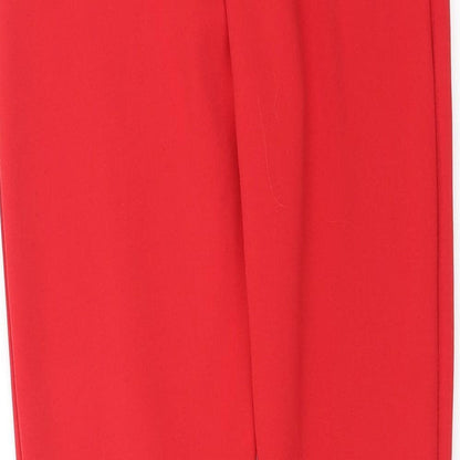 Womens UK Size 4 PRETTYLITTLETHING Regular Fit  Red Trousers