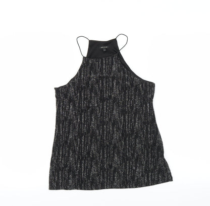 Womens UK Size 8 River Island Black Basic Blouse