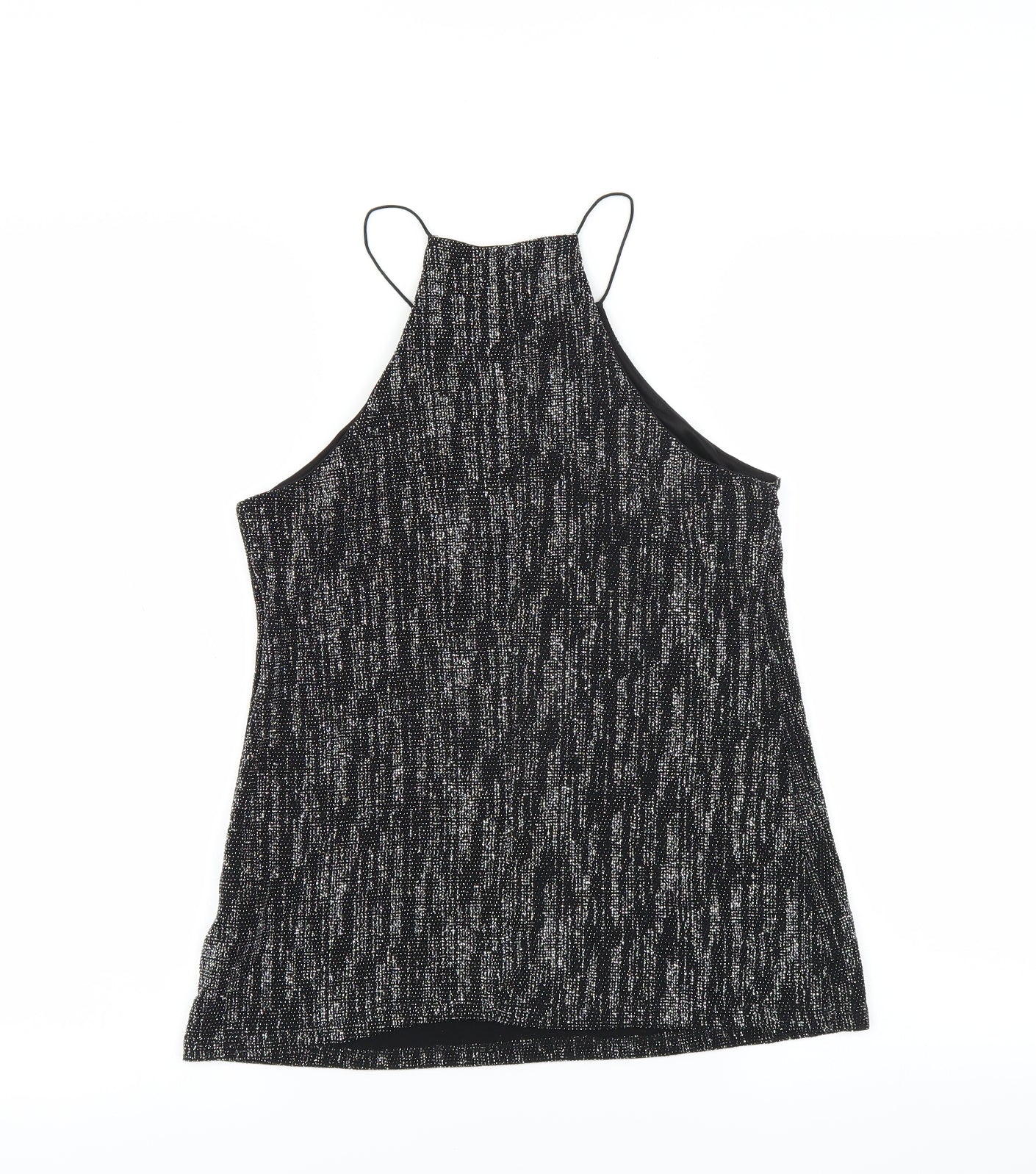 Womens UK Size 8 River Island Black Basic Blouse