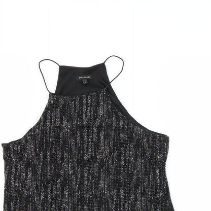 Womens UK Size 8 River Island Black Basic Blouse