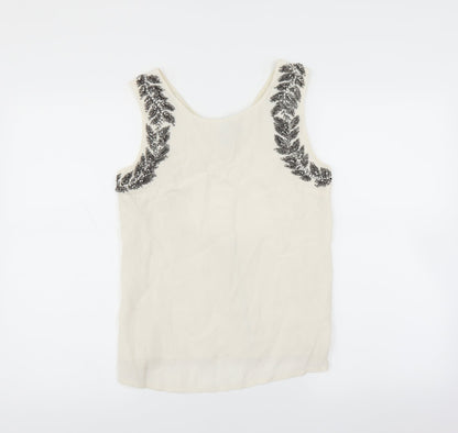 Womens UK Size  Topshop White Basic Blouse