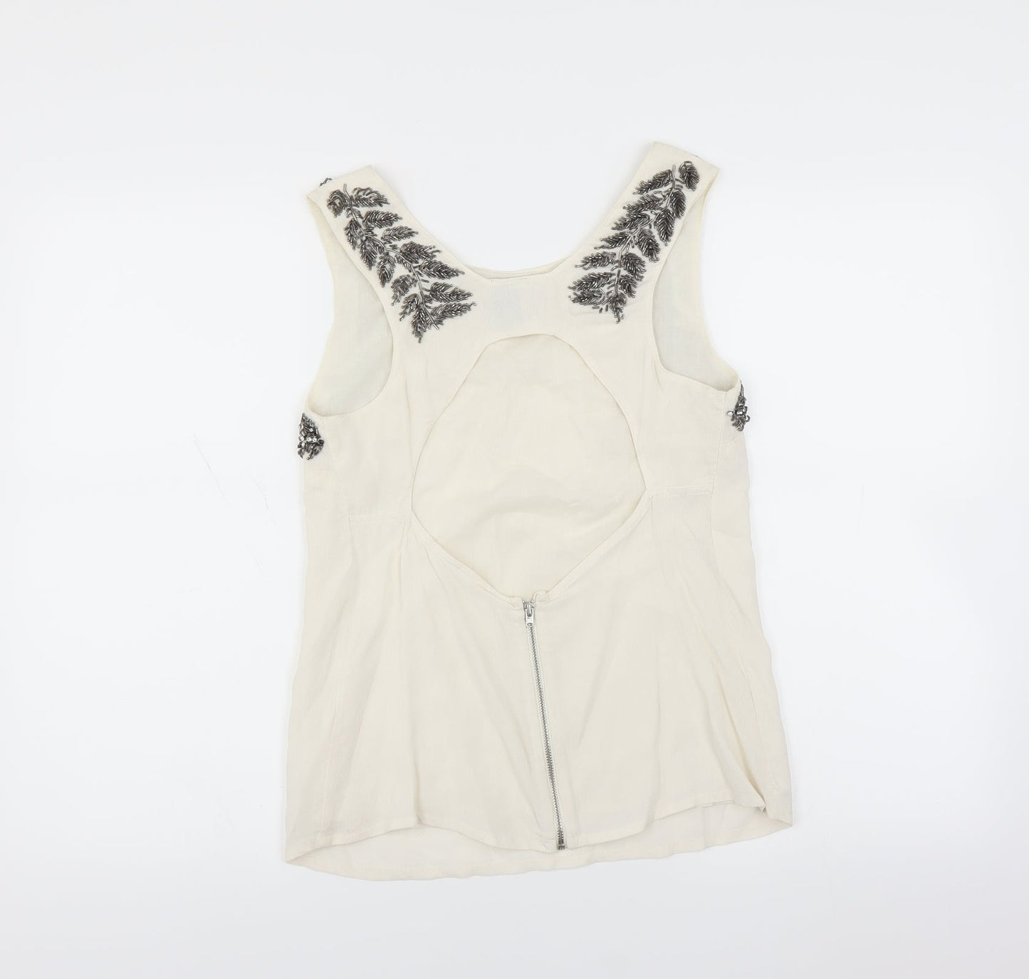 Womens UK Size  Topshop White Basic Blouse