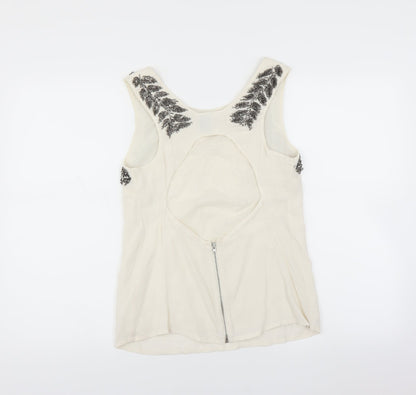 Womens UK Size  Topshop White Basic Blouse