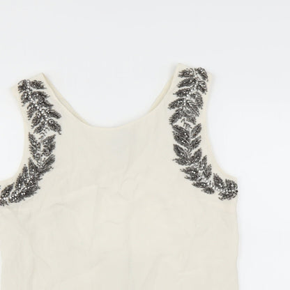 Womens UK Size  Topshop White Basic Blouse