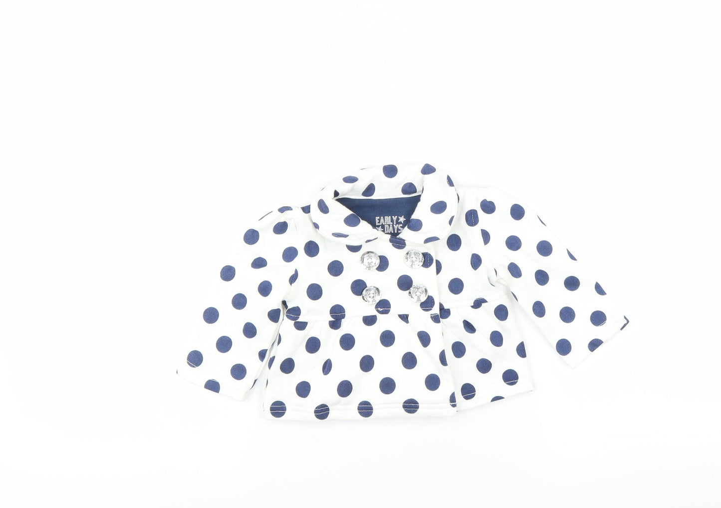 early days Girls White Polka Dot  Jacket  Size 3-6 Months