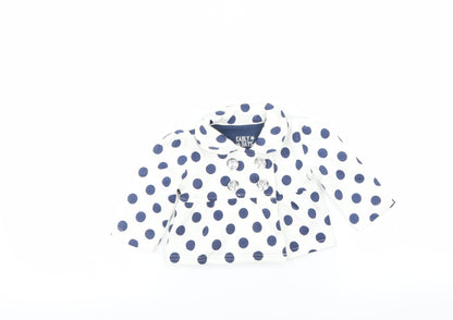 early days Girls White Polka Dot  Jacket  Size 3-6 Months