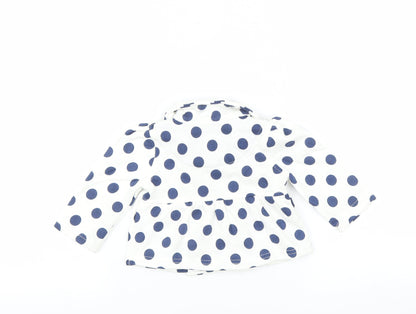 early days Girls White Polka Dot  Jacket  Size 3-6 Months