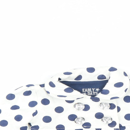 early days Girls White Polka Dot  Jacket  Size 3-6 Months