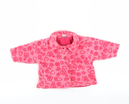 NEXT Girls Pink  Fleece Jacket  Size 3-6 Months