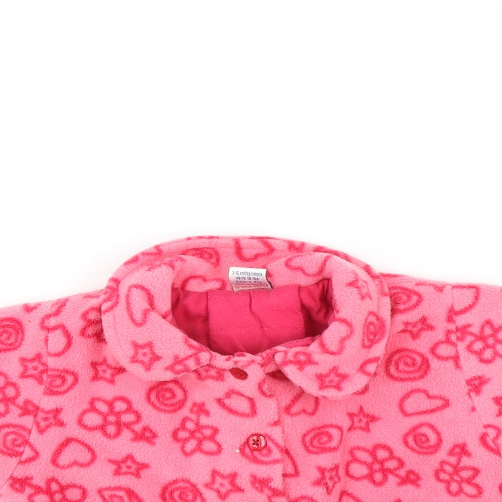 NEXT Girls Pink  Fleece Jacket  Size 3-6 Months