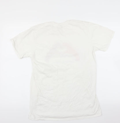 Womens UK Size M Gildan White Basic T-Shirt