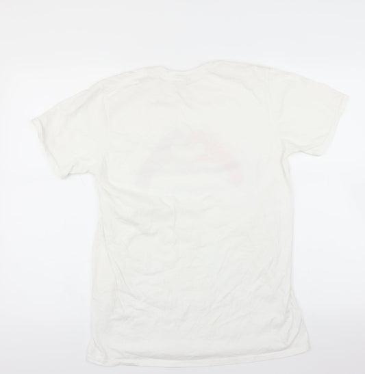 Womens UK Size M Gildan White Basic T-Shirt