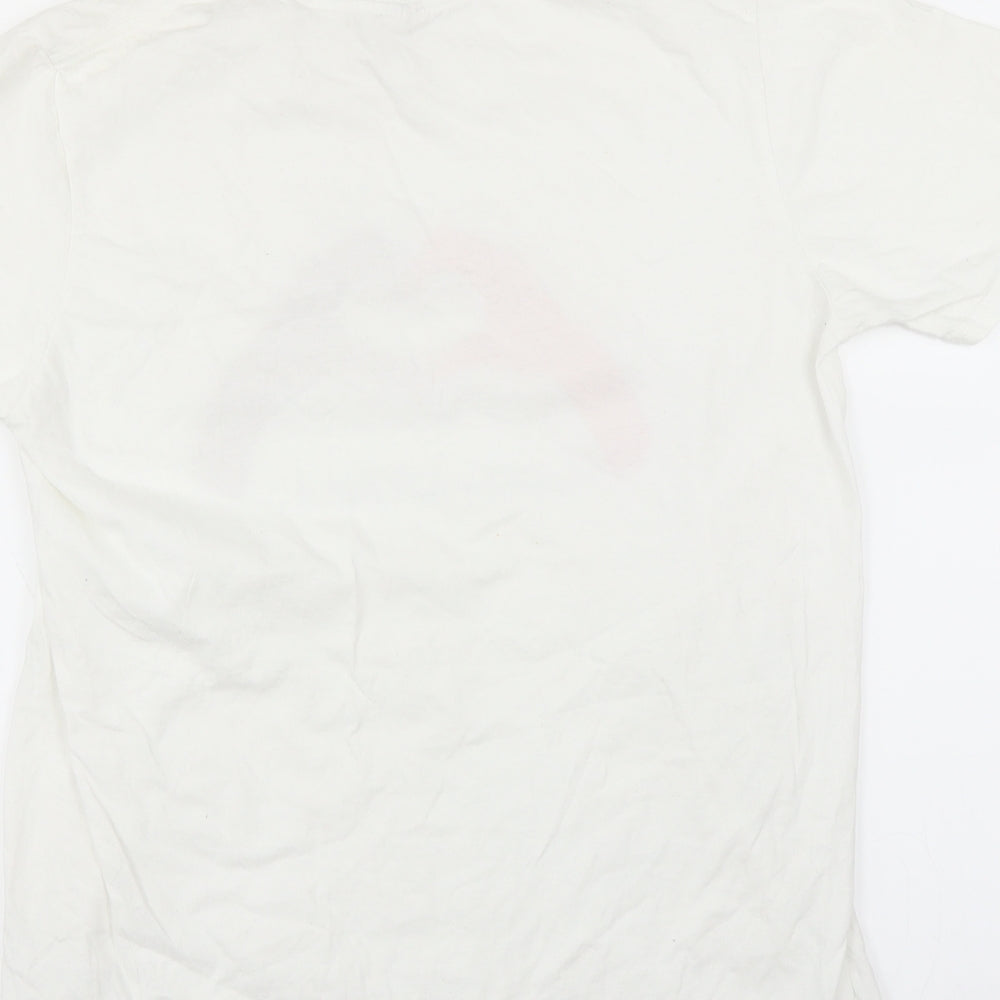 Womens UK Size M Gildan White Basic T-Shirt