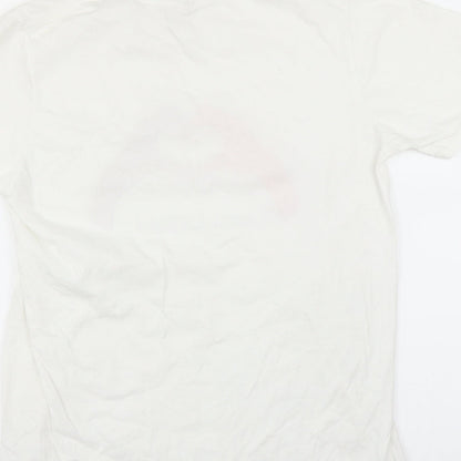 Womens UK Size M Gildan White Basic T-Shirt