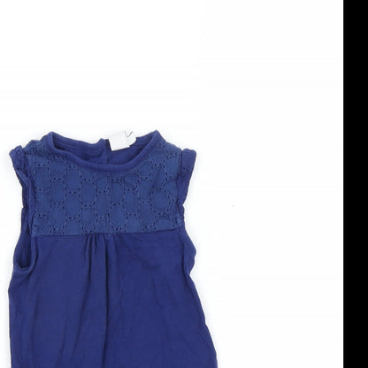 Mini Club Baby Blue   T-Shirt Dress  Size 9-12 Months