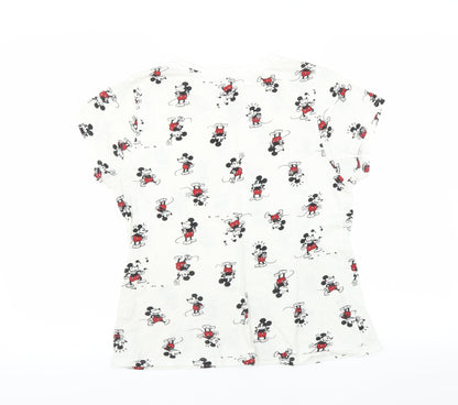 Womens UK Size 6 Disney White Basic T-Shirt