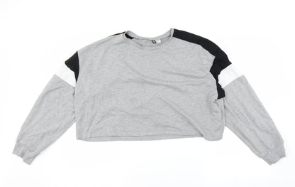 Womens UK Size XL Divided by H&M Grey Pullover Sweatshirt