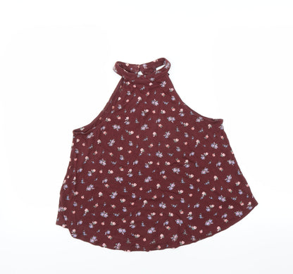 Womens UK Size 8 New Look Red Basic Blouse
