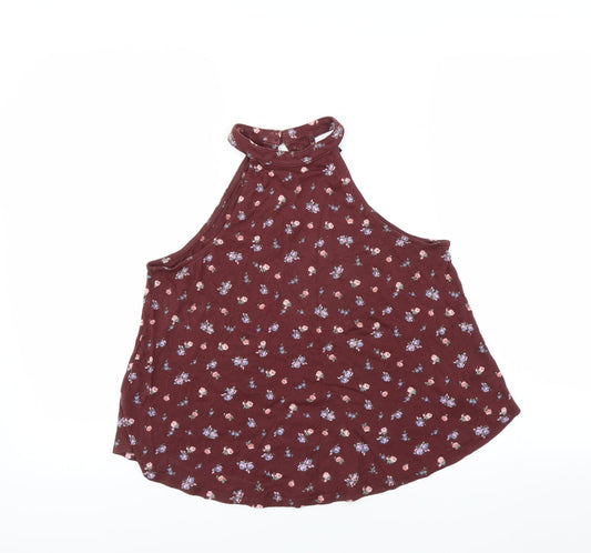 Womens UK Size 8 New Look Red Basic Blouse