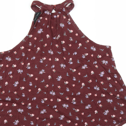 Womens UK Size 8 New Look Red Basic Blouse