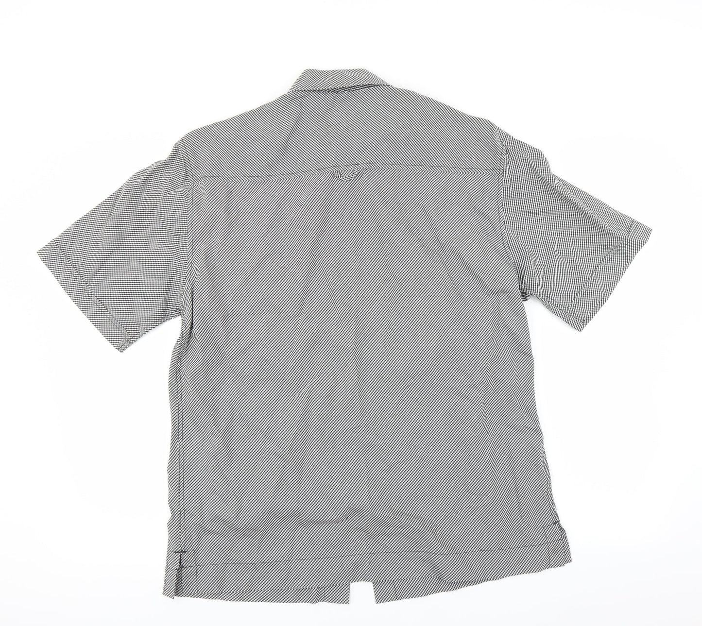 Mens UK Size M NEXT Black  Button-Up Short Sleeve Casual Shirt