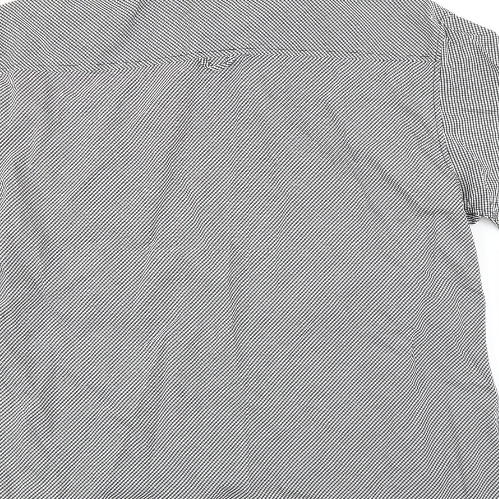 Mens UK Size M NEXT Black  Button-Up Short Sleeve Casual Shirt