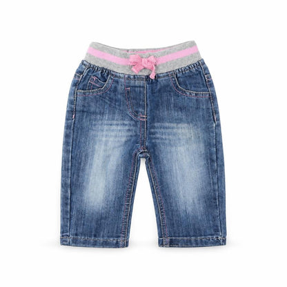 Peacocks Girls Blue   Jogger Jeans Size 3-6 Months