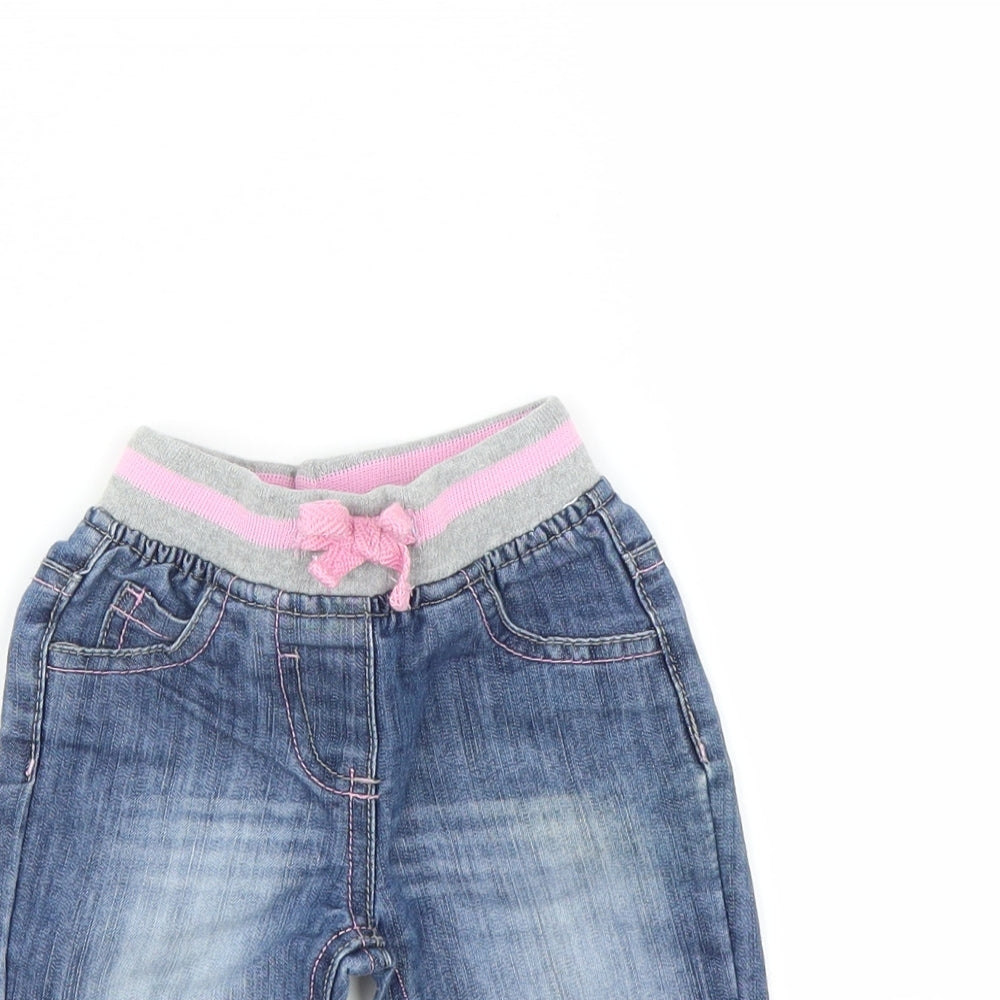 Peacocks Girls Blue   Jogger Jeans Size 3-6 Months