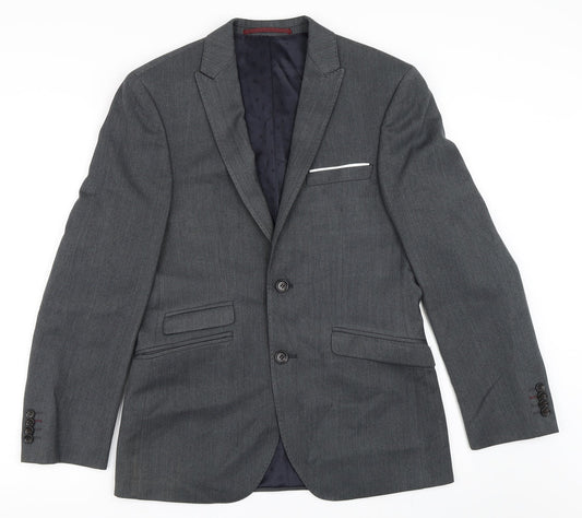 Mens UK Size 36 Burton Regular Grey Suit Jacket