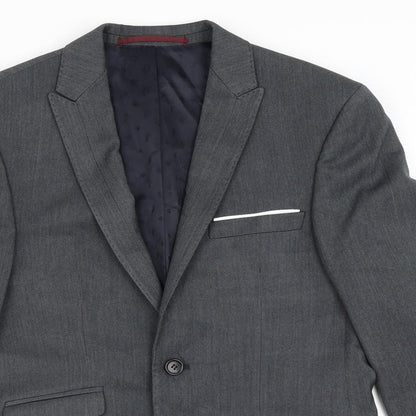 Mens UK Size 36 Burton Regular Grey Suit Jacket
