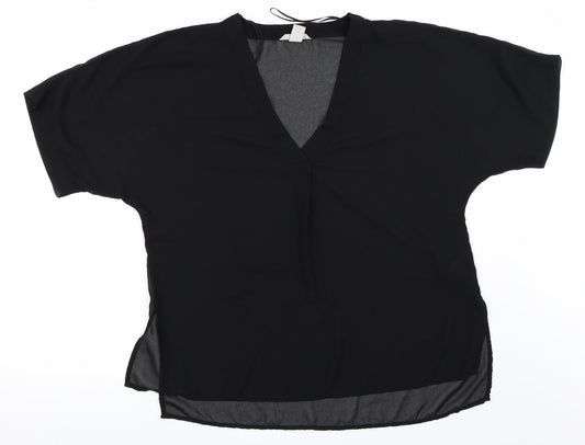 H&M Womens Black   Basic Blouse Size 34