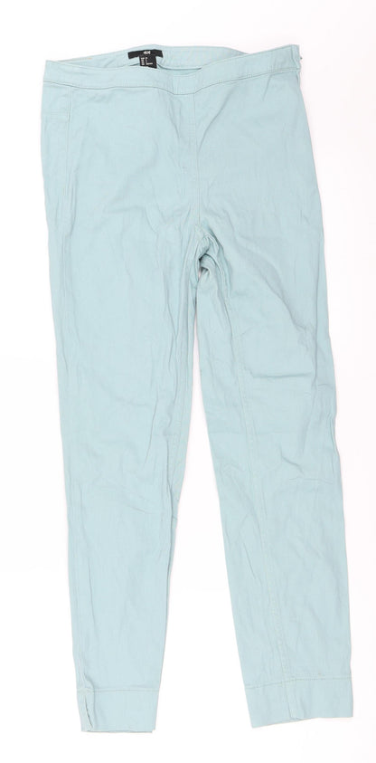 Womens UK Size 34 H&M Regular Fit Skinny Green Jeans