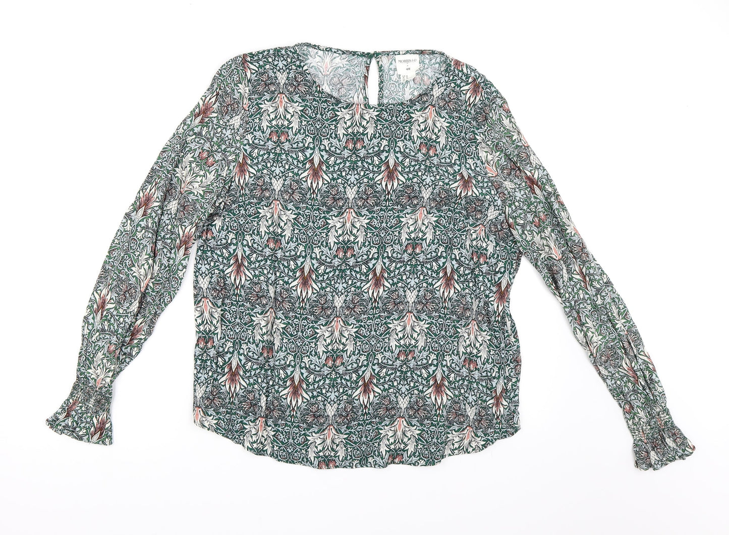 Womens UK Size 42 H&M Green Basic Blouse