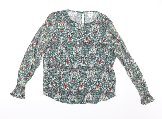 Womens UK Size 42 H&M Green Basic Blouse