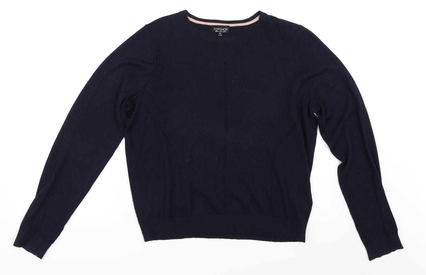 Womens UK Size 14 Topshop Blue Basic Polo