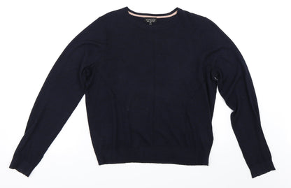 Womens UK Size 14 Topshop Blue Basic Polo