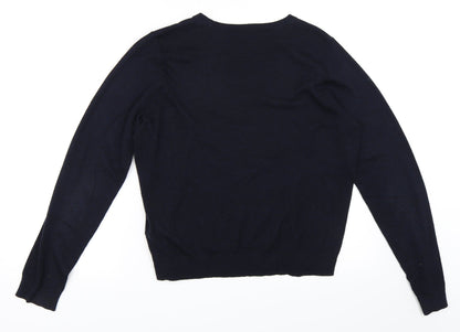 Womens UK Size 14 Topshop Blue Basic Polo