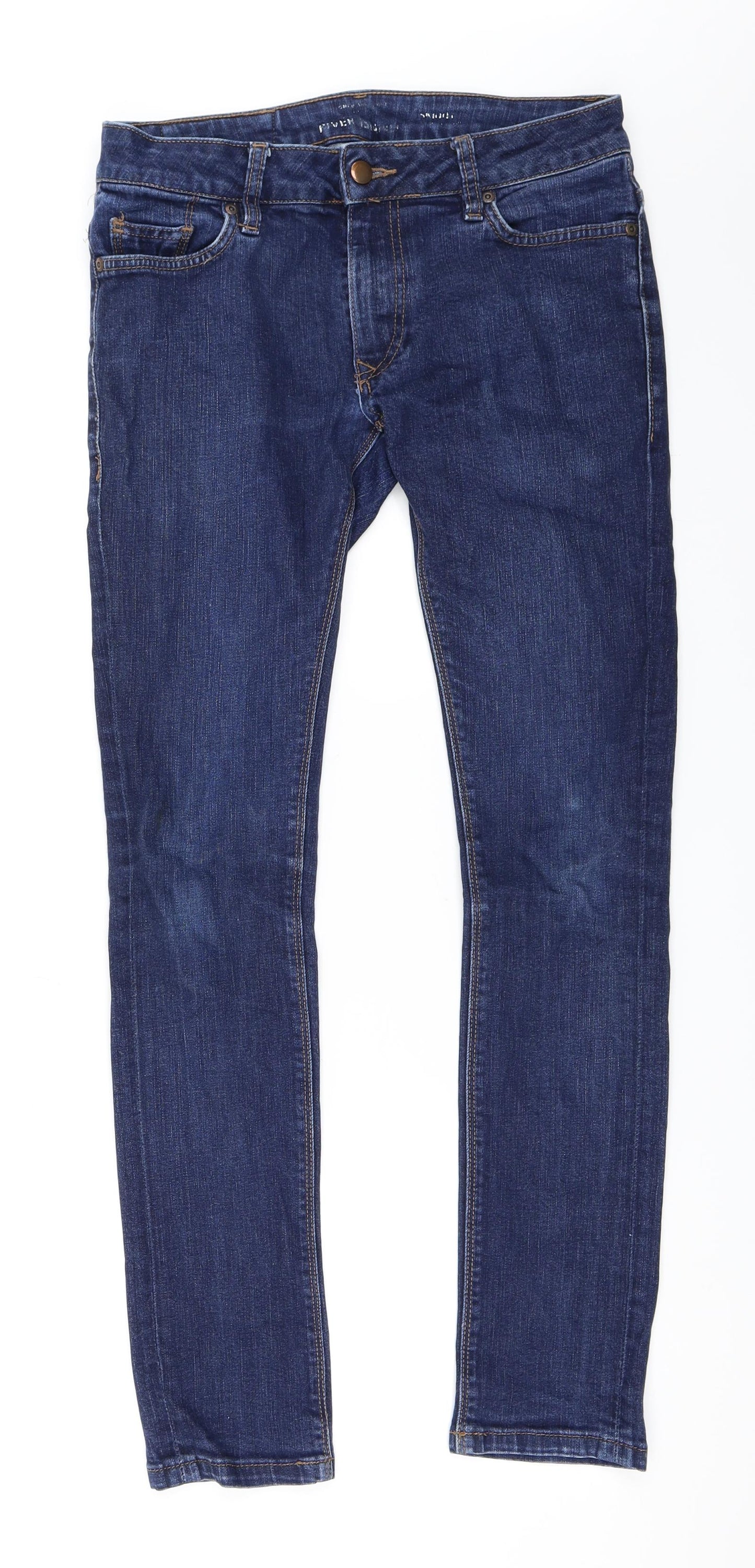 Womens UK Size 28 in Preworn Regular Fit Skinny Blue Jeans