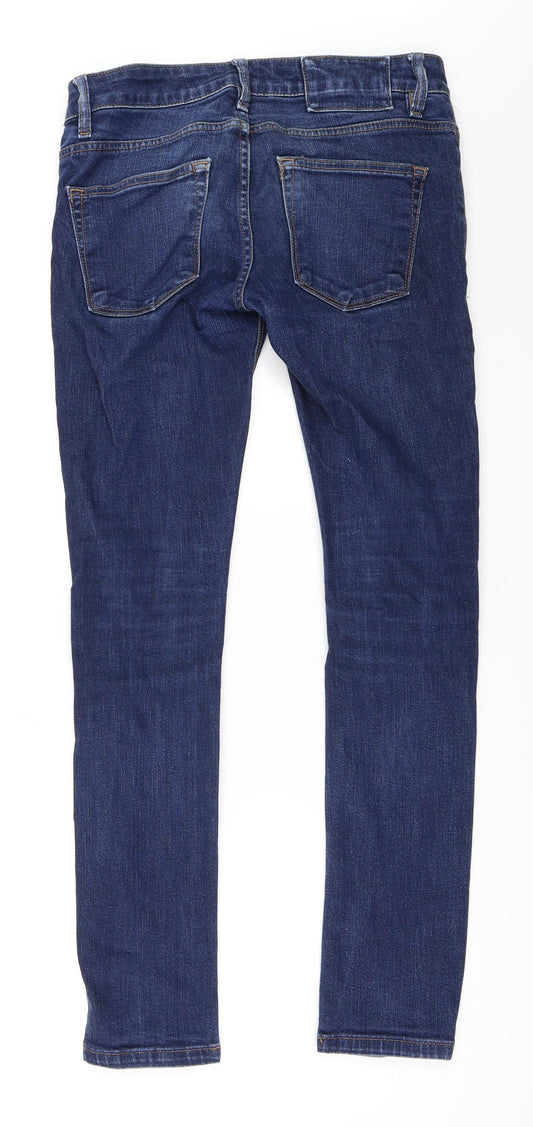 Womens UK Size 28 in Preworn Regular Fit Skinny Blue Jeans