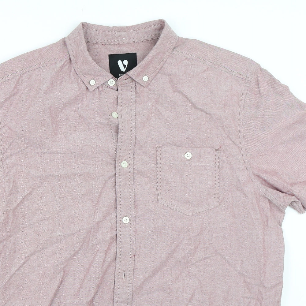 Very Mens Red    Button-Up Size L