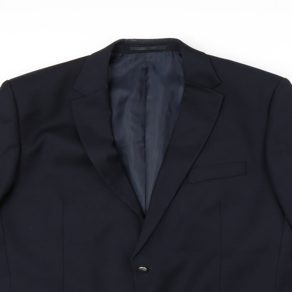 Mens UK Size 44 Karl Jackson Regular Blue Suit Jacket