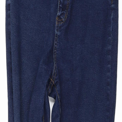 Boohoo Womens Blue  Denim Skinny Jeans Size 10 L29 in