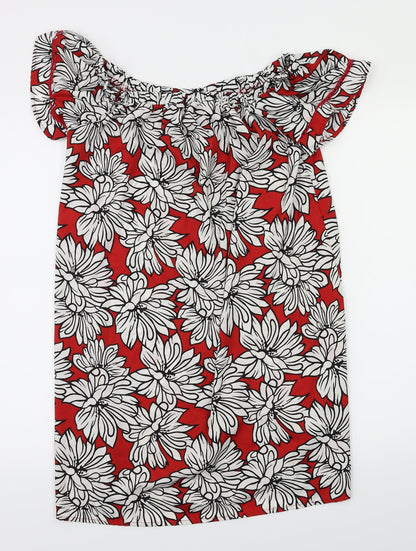 Primark Womens Red Floral  Fit & Flare  Size 12